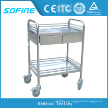 SF-HJ2723 Edelstahl Krankenhaus Crash Cart Medical Trolley